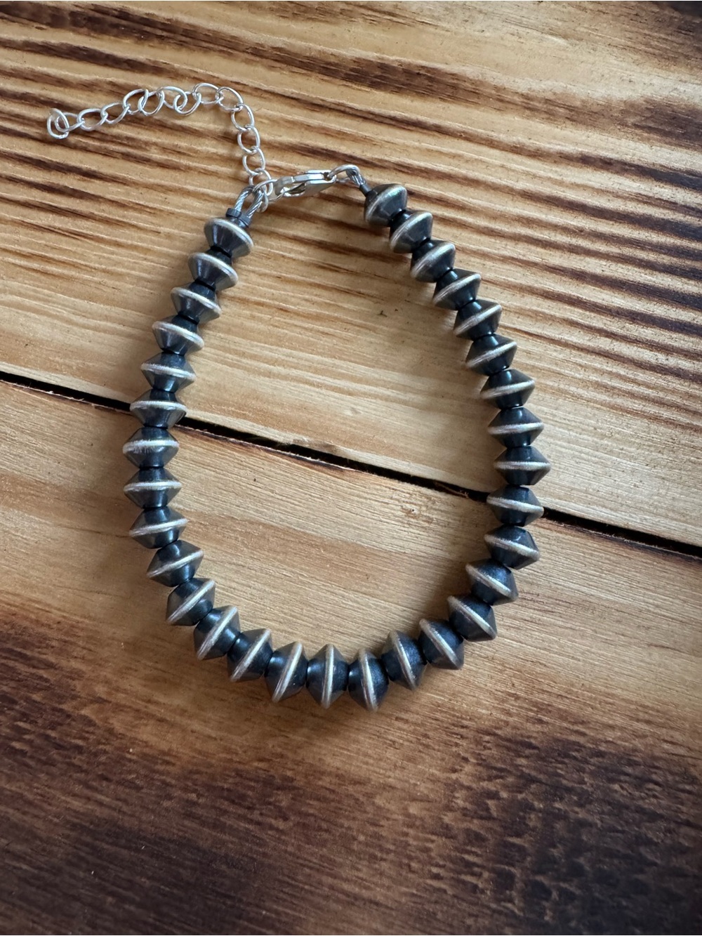 Sterling Silver Saucer Pearl Bracelet